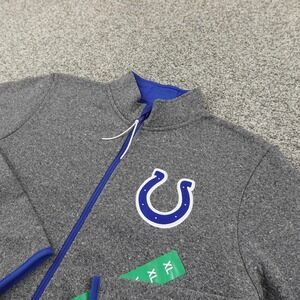 NEW Indianapolis Colts Jacket Womens XL Gray NFL Football Full Zip Fleece Jacket